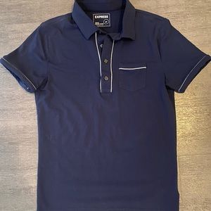 Express Men’s Navy Short Sleeve Polo Size Small